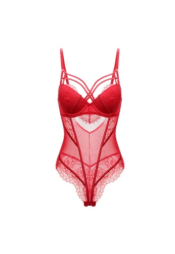 Buy Glorify Premium Red Lace Lingerie Set Online Zalora Malaysia