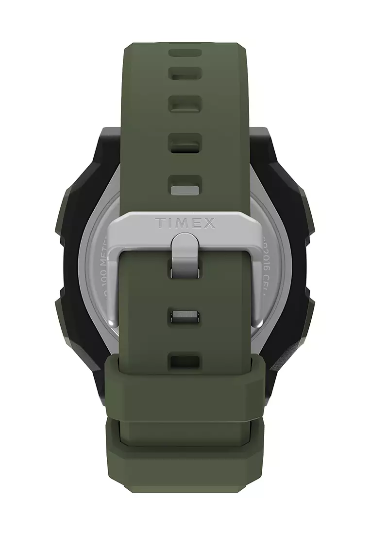 Timex Expedition Ridge Green Silicone Digital Watch For Men TW4B34500