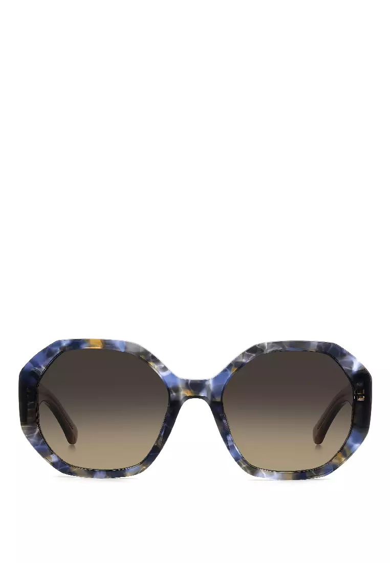 KATE SPADE Sunglasses KS FLYNNIE/G/S-4FK-PR, Rectangular Geometrical Sharp with Blue Havana Brown color