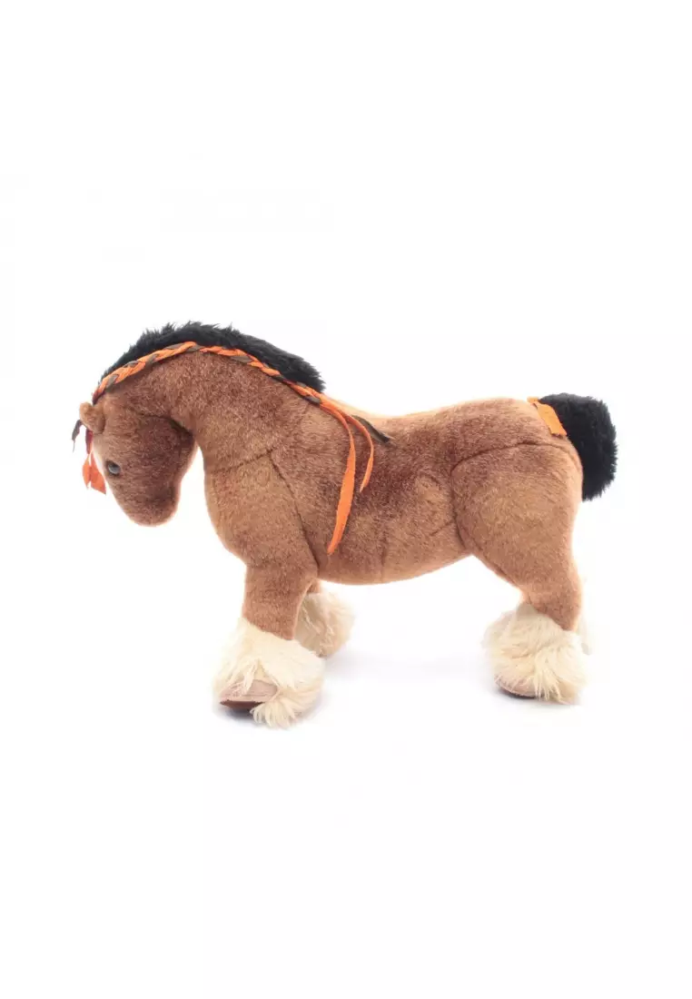 Pre-Loved Hermès Elmy PM stuffed toy interior suede Brown multicolor