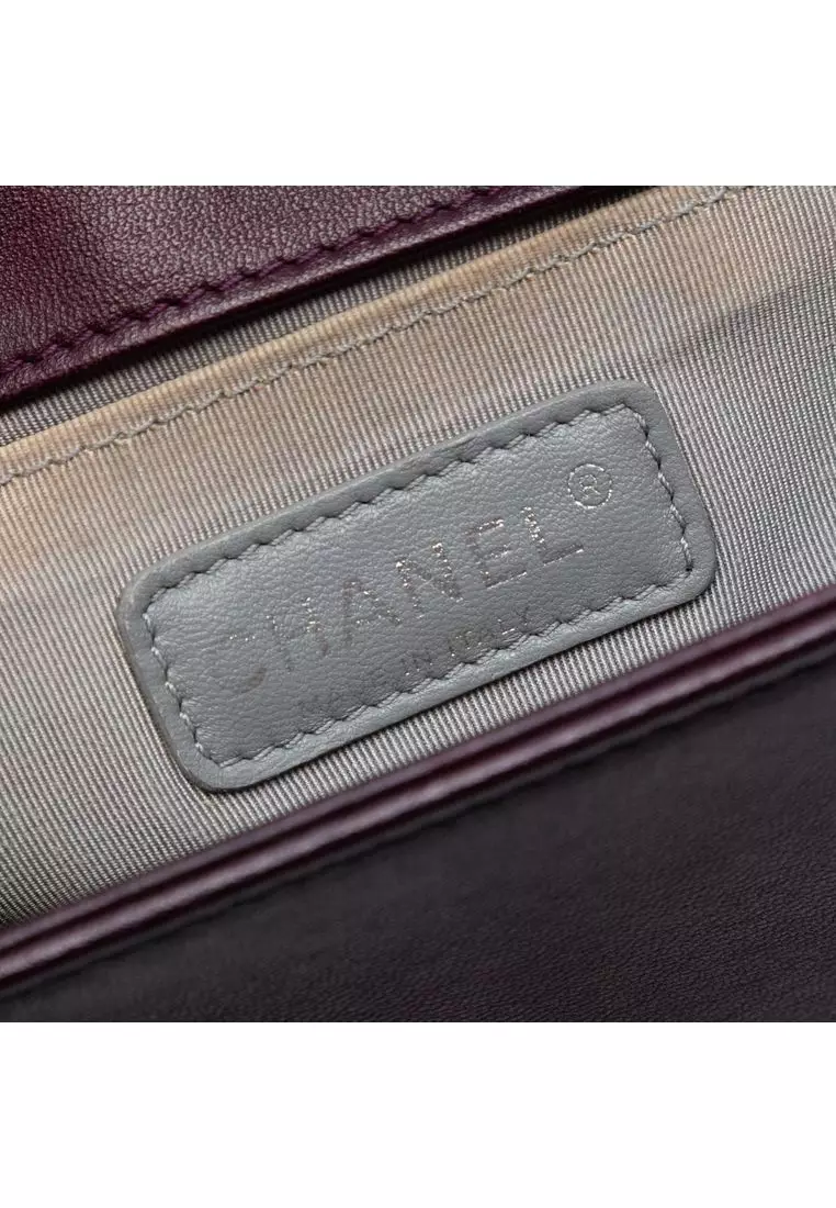 Pre-Loved Chanel Small Quilted Velvet Boy Flap