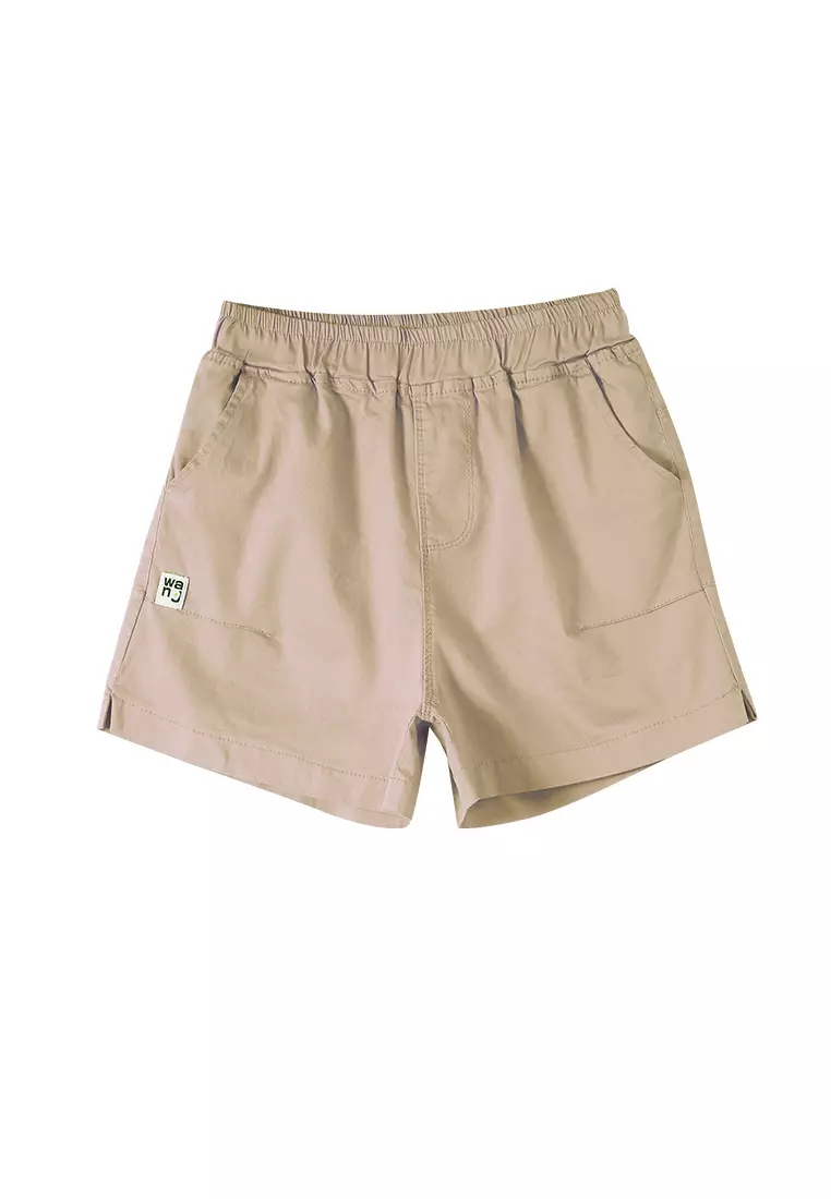 Elastic waist best sale khaki shorts girls