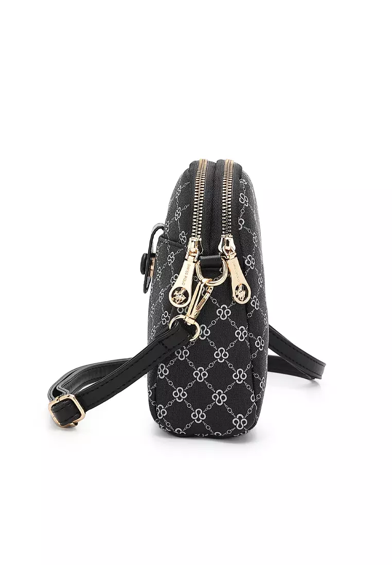 Women's Top Handle Bag / Sling Bag / Crossbody Bag - Black