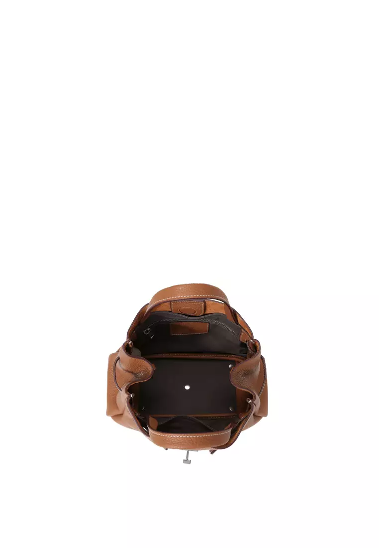 SAOIRSE Belt Soft Structural Shoulder Tote Mini - Caramel