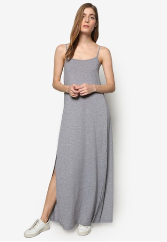 Basic Cami Maxi Dress With Front Slits