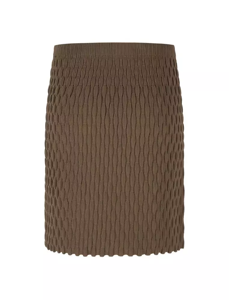 Pleated Midi Waist Skirt