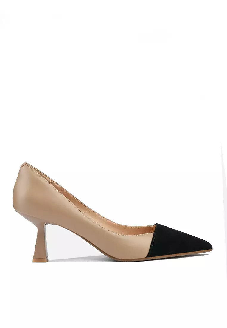Discount on Twenty Eight Shoes  shoes - SKU: VANSA Color Block Pointed High Heels VSW-H546353