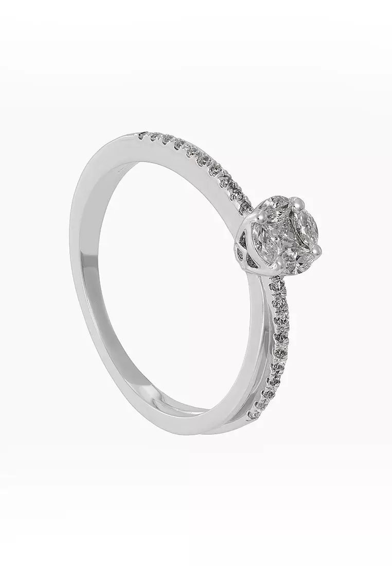 HABIB Empress | Marquise, Princess and Diamond Ring in 750/18K White Gold 268340224(WG)