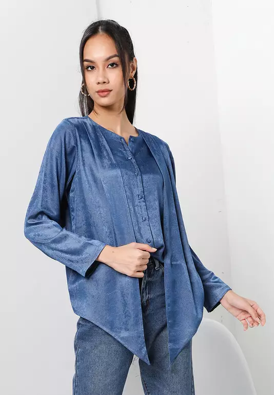 Recycled Cotton Chambray Blouse