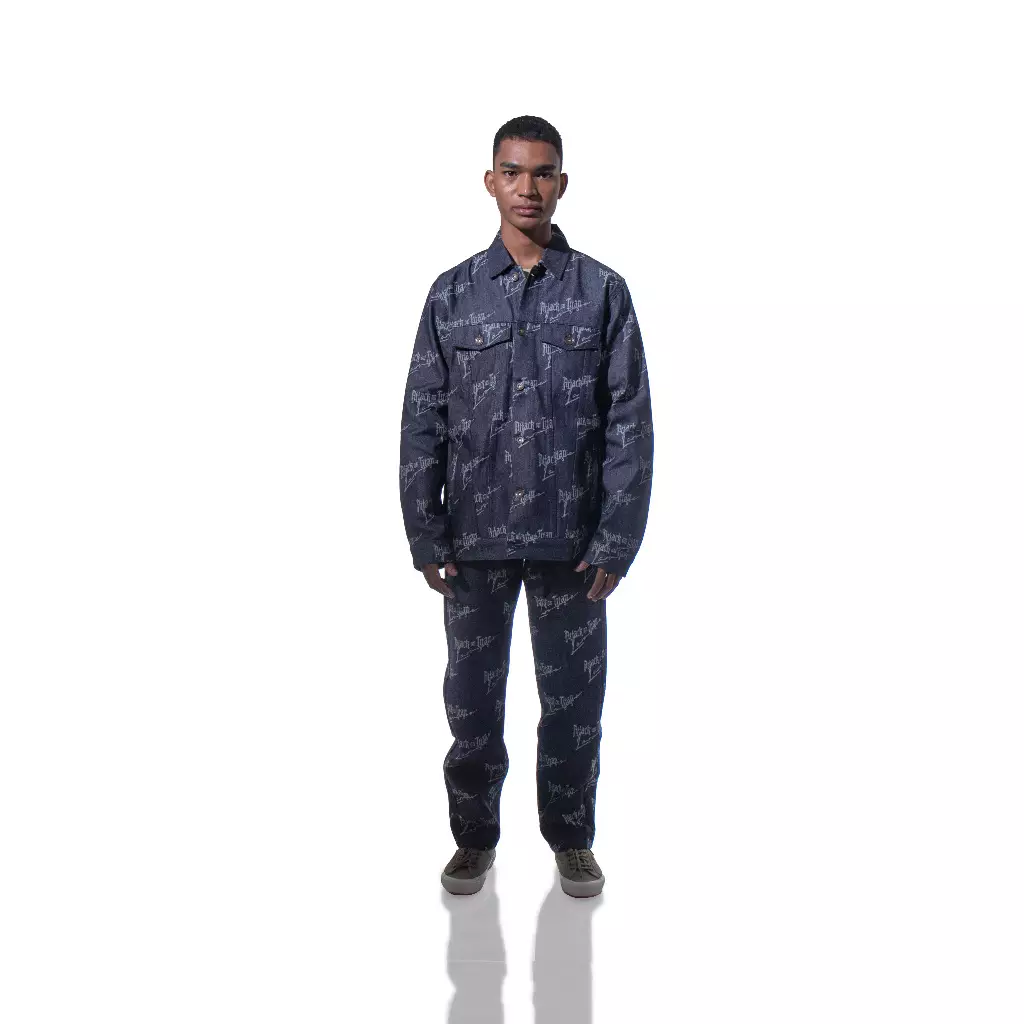 Larusso | Attack on Titan Jacquard Denim Jacket
