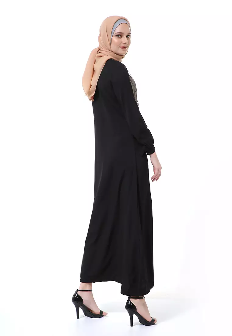 Palupi Dress Gamis Muslimah Wanita Lengan Panjang Regular Fit High Quality - Coksu