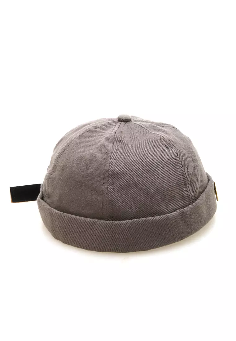 Kai Topi Peci Miki Hat Polos Pria Wanita Uniqe Design Material Cotton ORIGINAL - Dark Gray