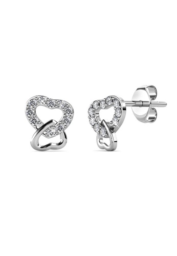 Her Jewellery silver Gentle Love Earrings (White Gold) - Made with premium grade crystals from Austria D88C3AC67D6AFAGS_1