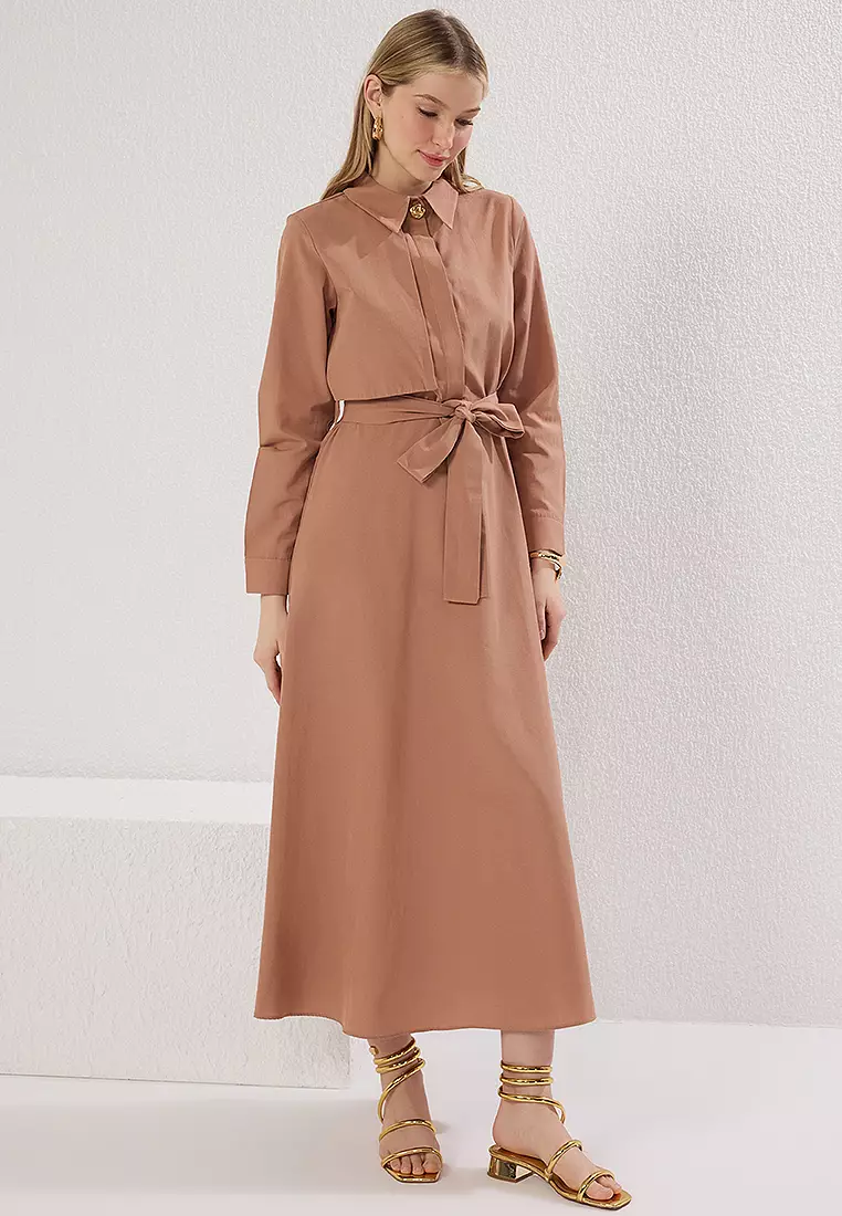 Tie Detail Woven Dress