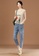 A-IN GIRLS blue Elastic Waist Embroidered Jeans 88136AA9A821C4GS_5
