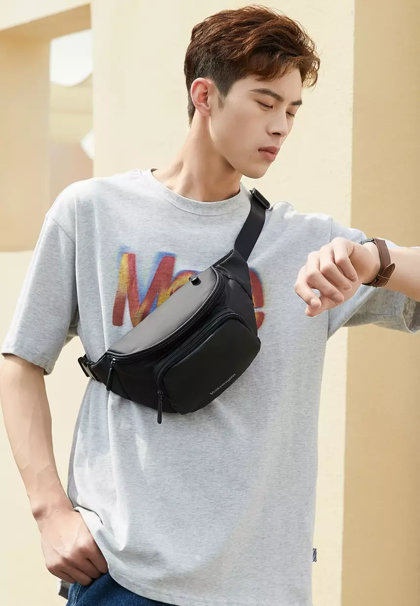 Buy Volkswagen Men s Sling Bag Waist Bag Black 2024 Online