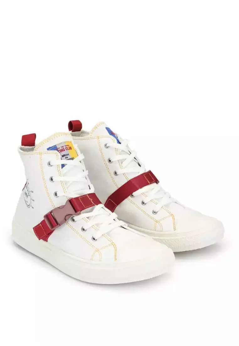 White round toe sneakers online