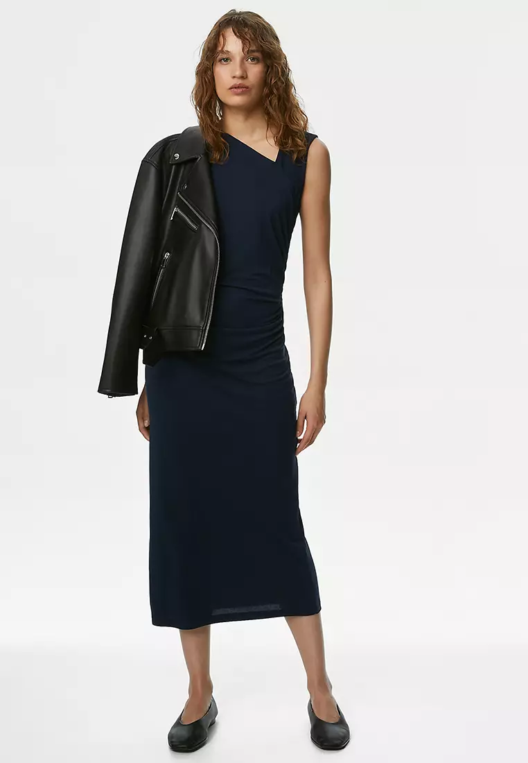 Jersey Midi Bodycon Dress