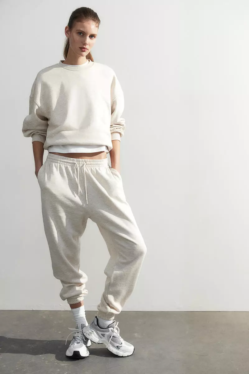 High waisted fitted joggers on sale