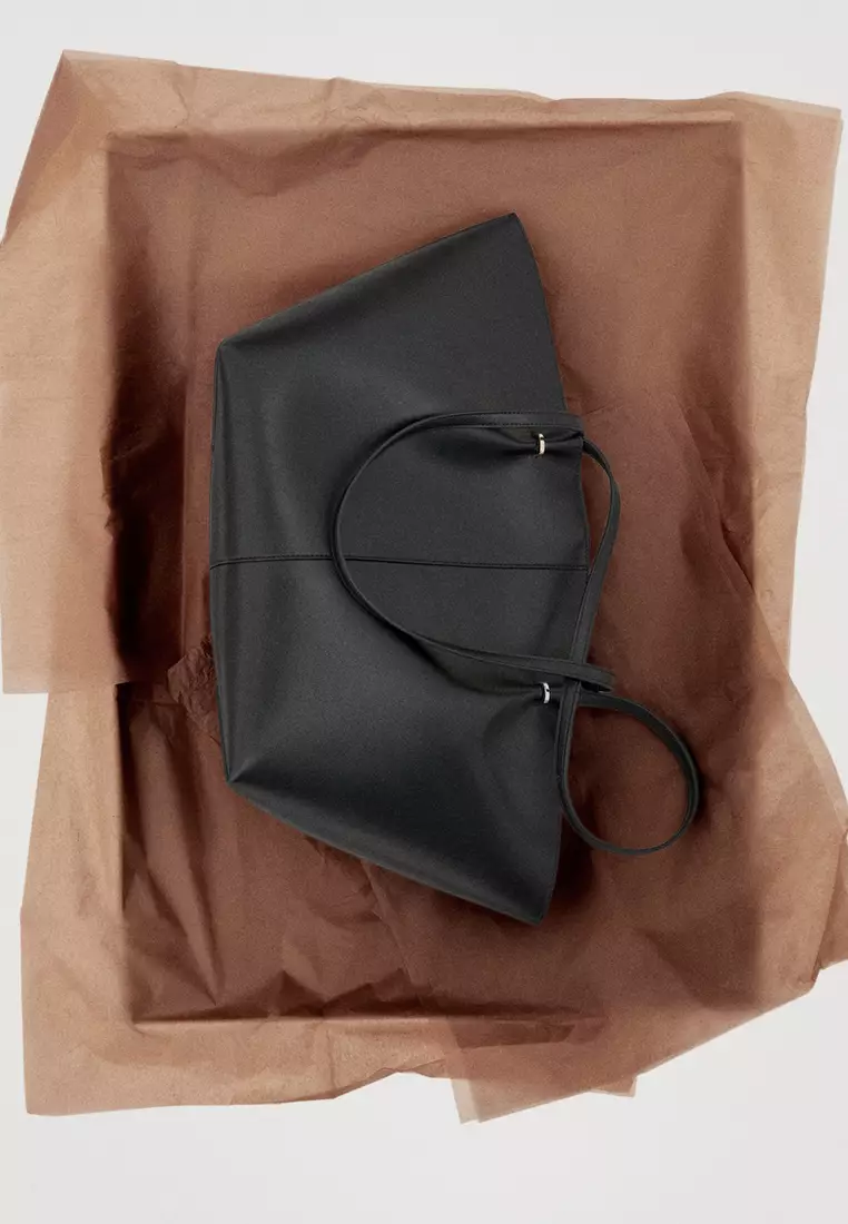 Shopper Bag with Metallic Details