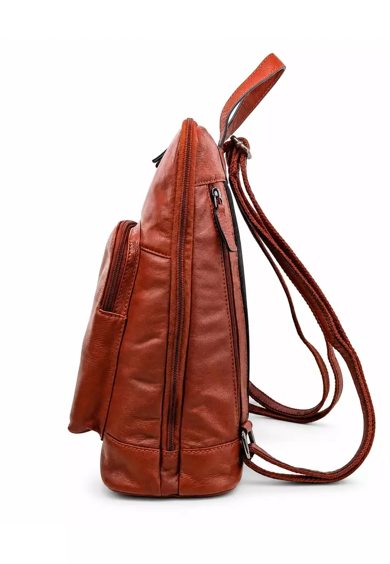 Buy Oxhide Ensika Women's Red Leather Backpack –SD09 Red 2026