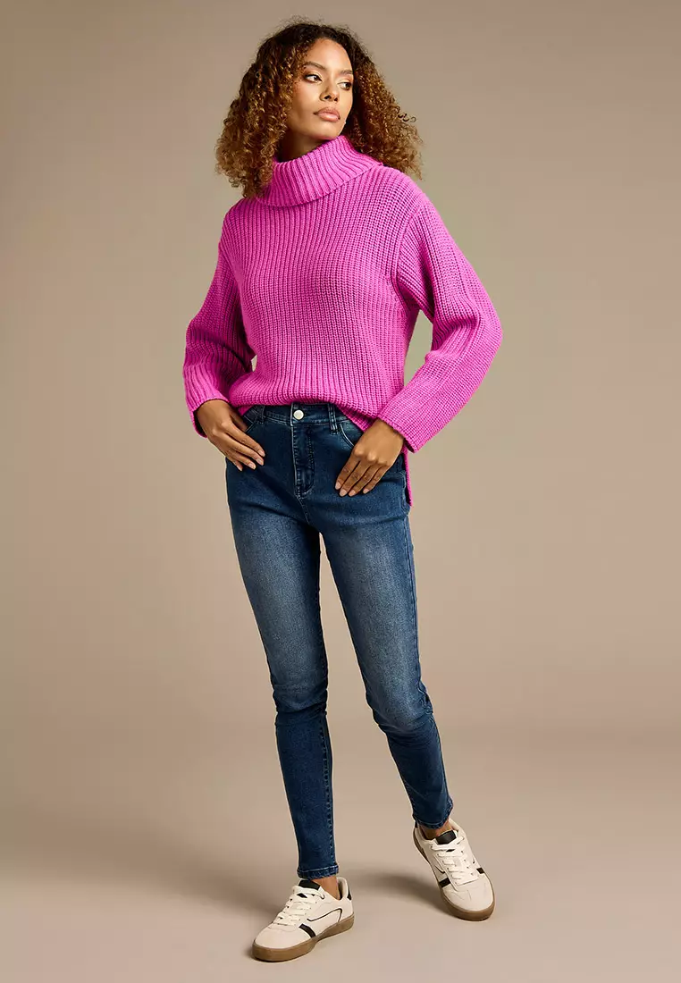 Buy GWD Lizzie Turtle Neck Fine Knit Jumper 2025 Online | ZALORA