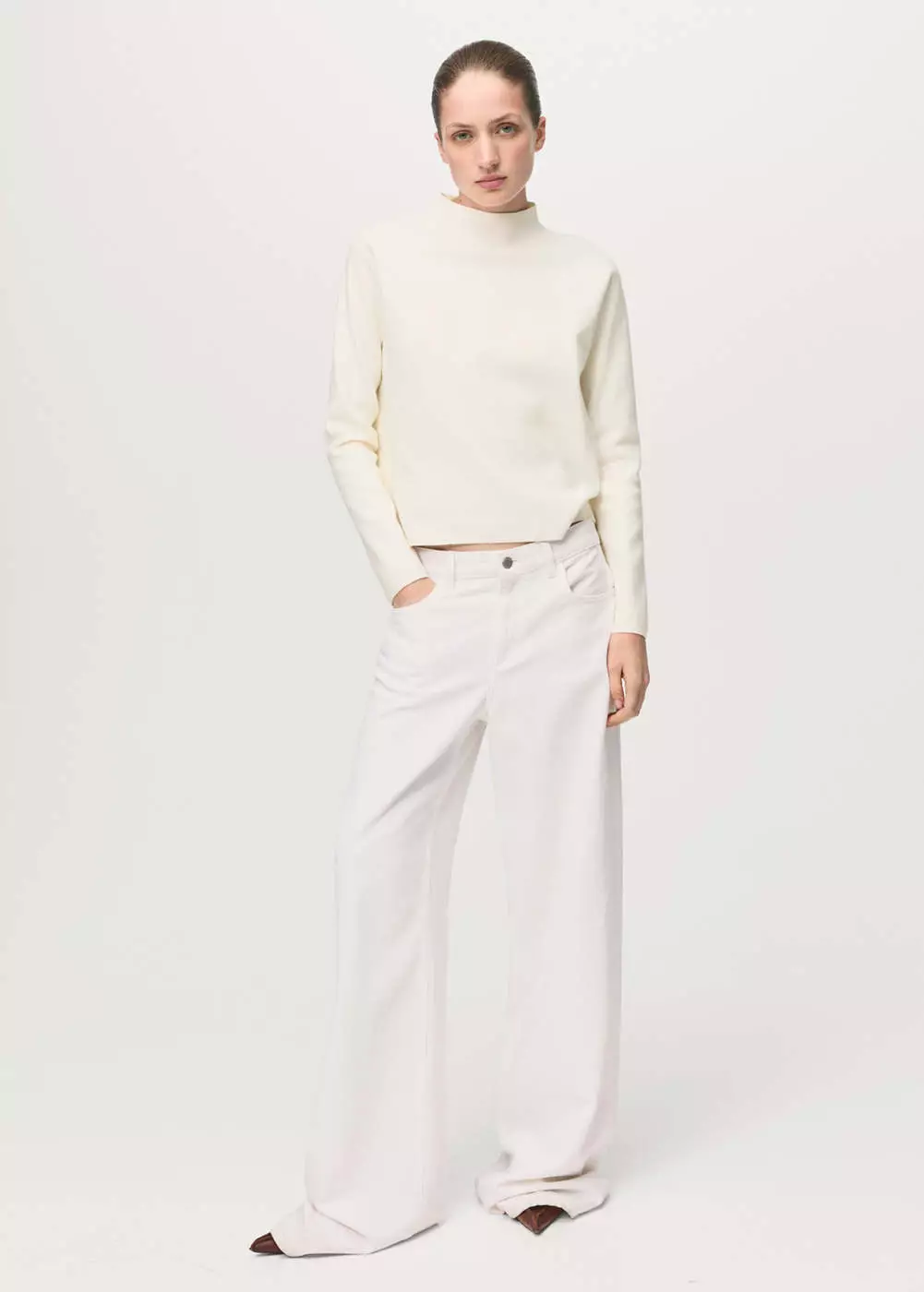 Sweater rajut kerah perkins