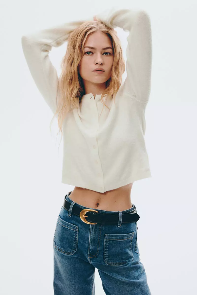 Fine-knit cardigan