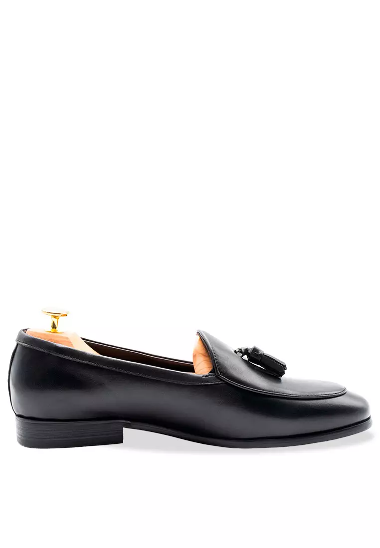 Esquel Black Belgian Tassel Loafer