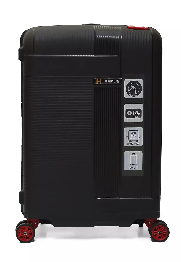 Carlton Tas Koper Unisex Size 20 Inch Suitcase Classic TSA Lock System Material Polycarbonate ORIGINAL - Black