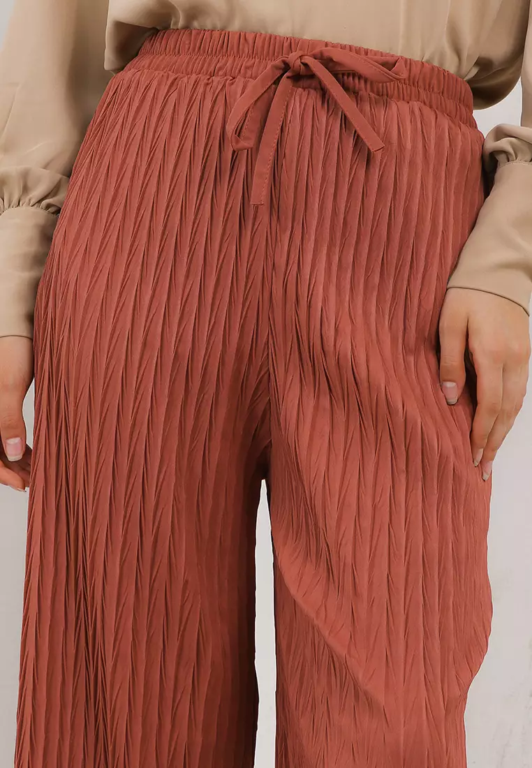 Zigzag Pleated Pants