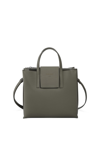 RABEANCO grey and green RABEANCO LUCIA BOXY Satchel - Olive Green CCAC3AC89A3B46GS_1