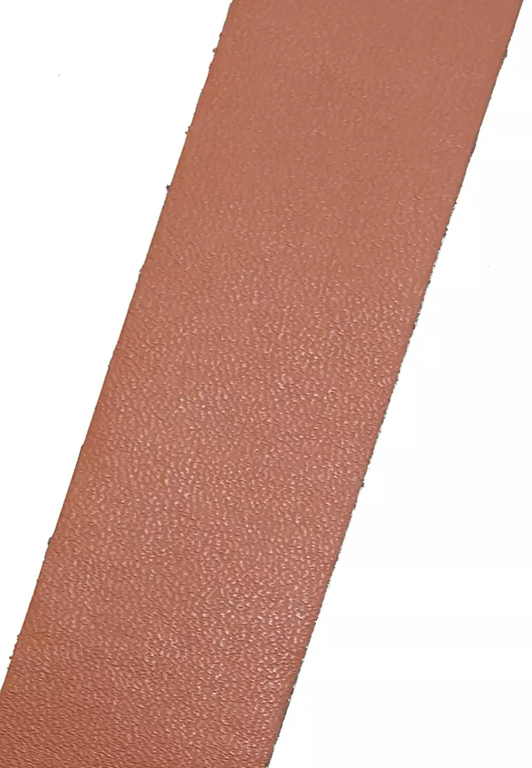 Imani Aksesoris Fashion Ikat Pinggang Wanita Belt Ring Square Material Leather ORIGINAL - Light Brown