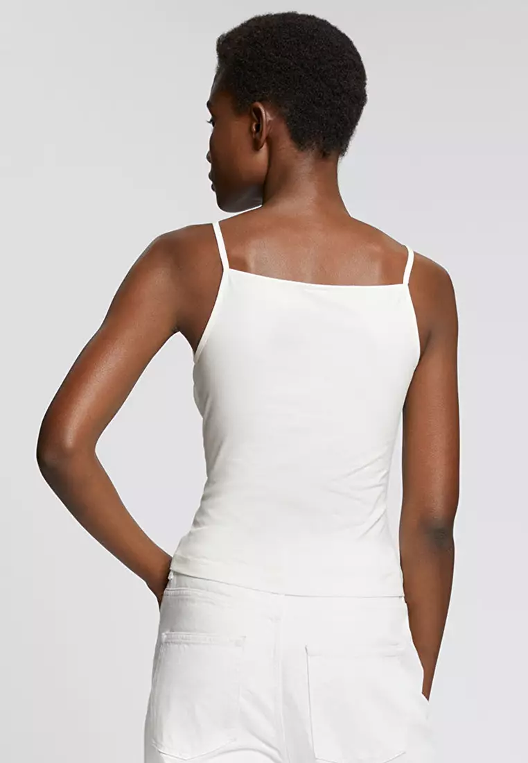 White square neck clearance vest