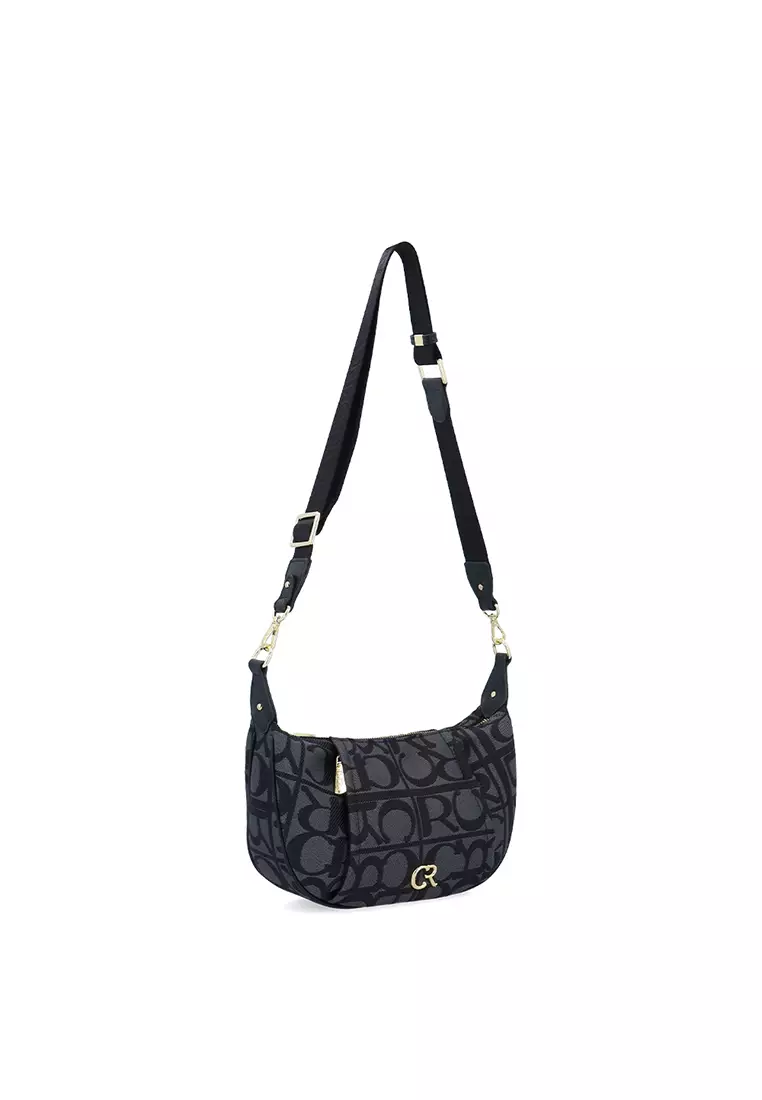 Carlo GEO Jacquard Luna Bag - Black