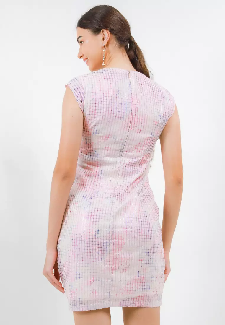 Pax Dress In Pink & Cream Print