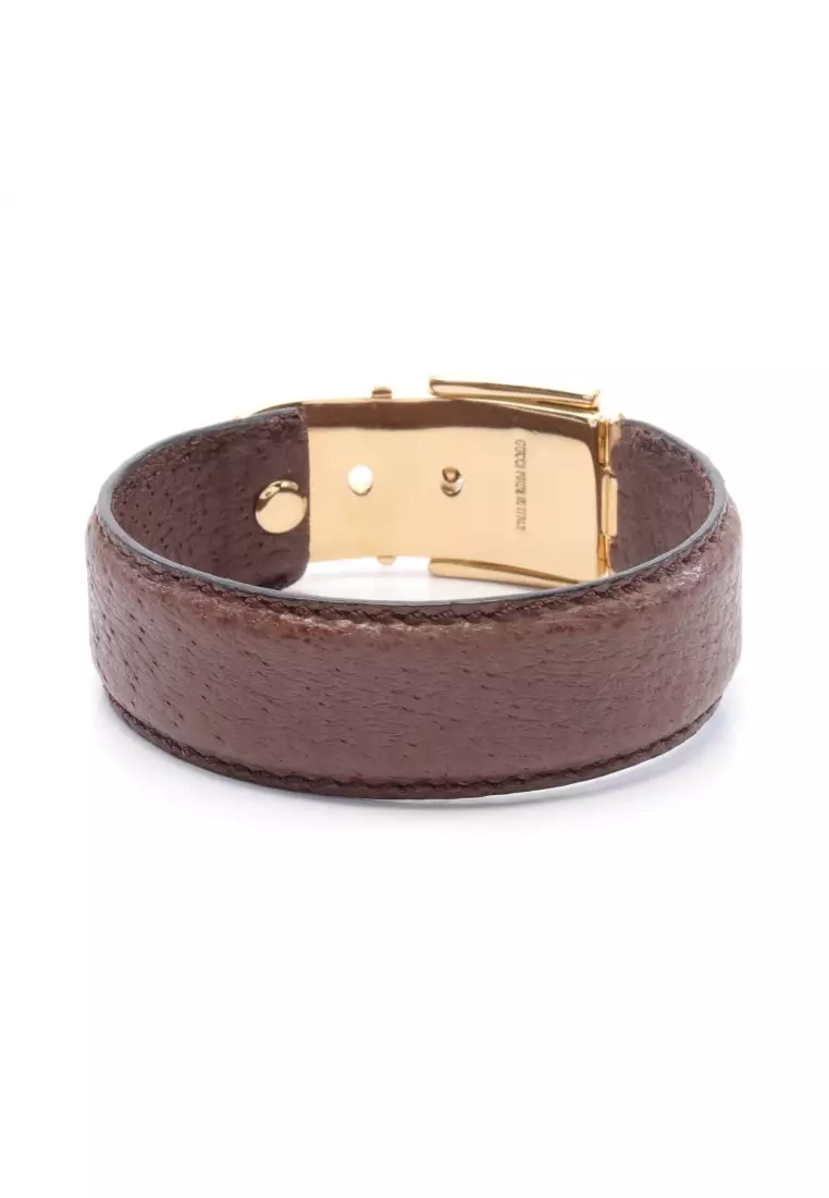 Gucci leather 2025 cuff bracelet