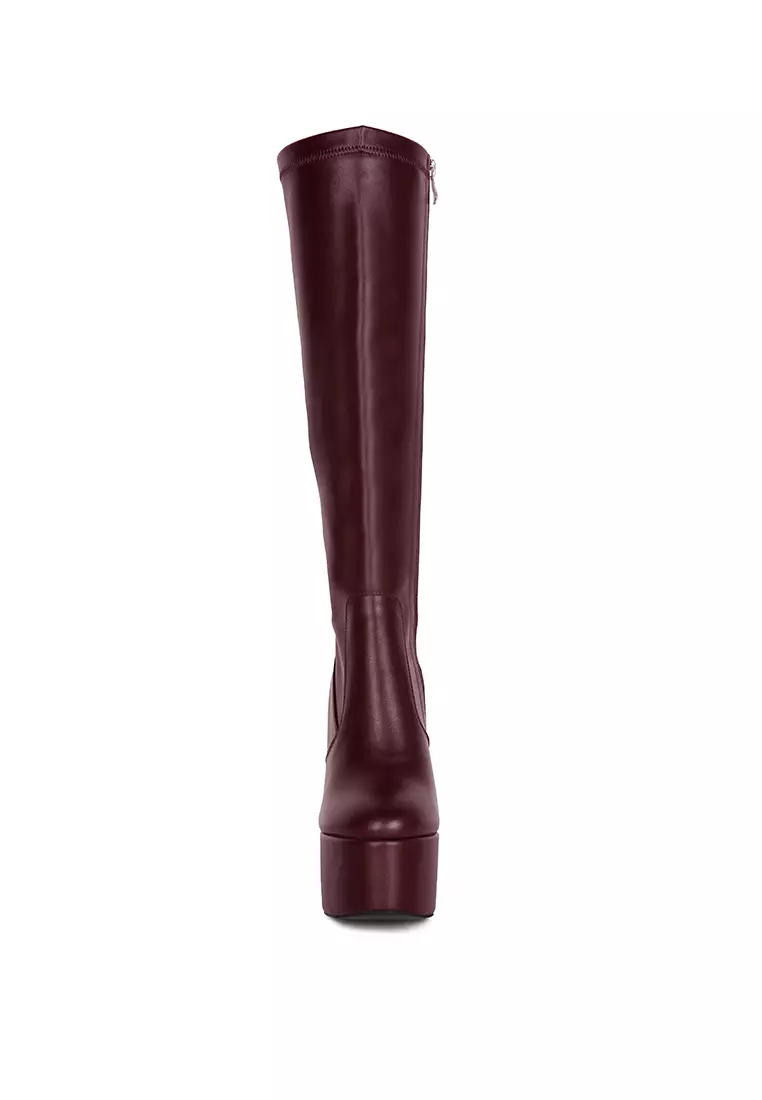 Maroon sale riding boots
