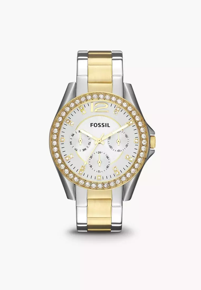 Buy Fossil FOSSIL Riley Multifunction Two Tone Stainless Steel