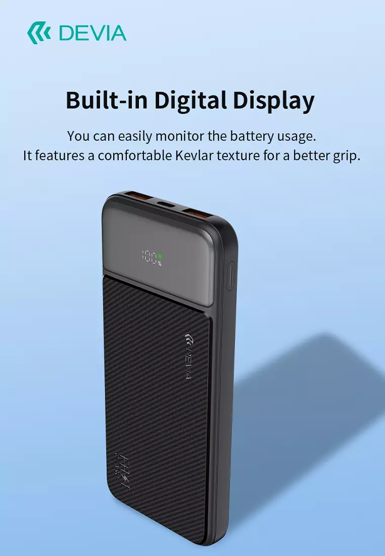 Devia Smart series 22.5W Full  Compatible Two-Way Power Bank  With Digital Display  (10000Mah) - EP198