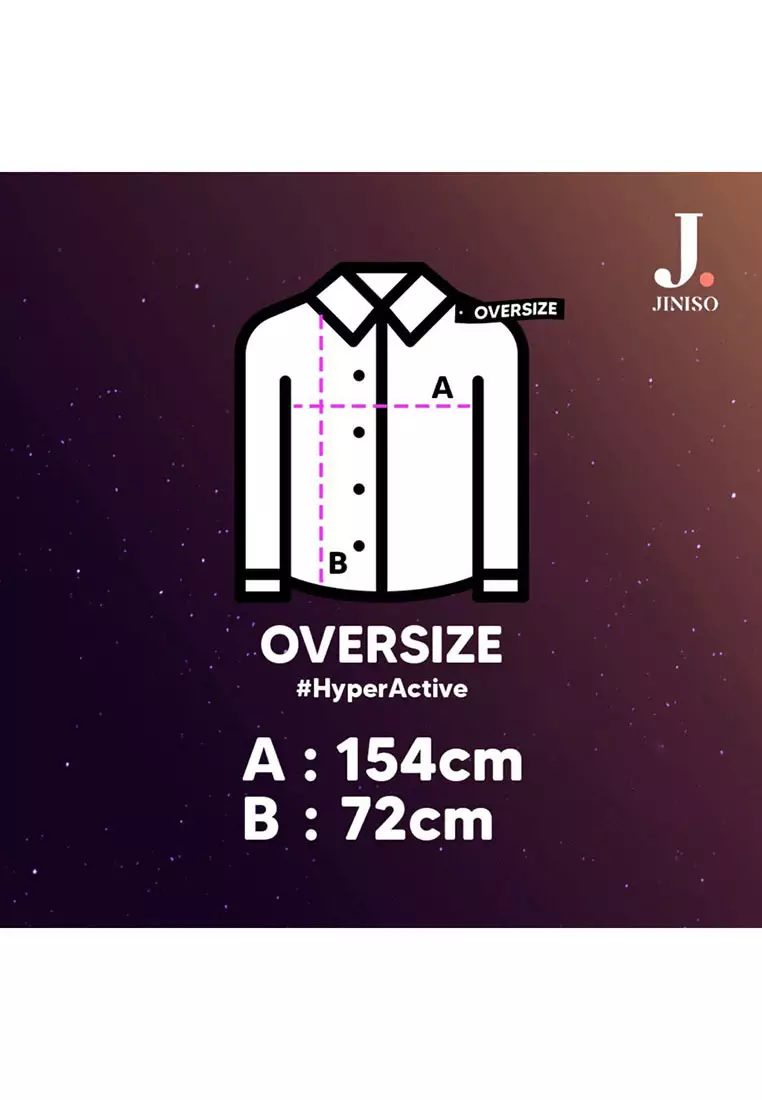 Kemeja Oversize Shirt Jet Black HYPER ACTIVE