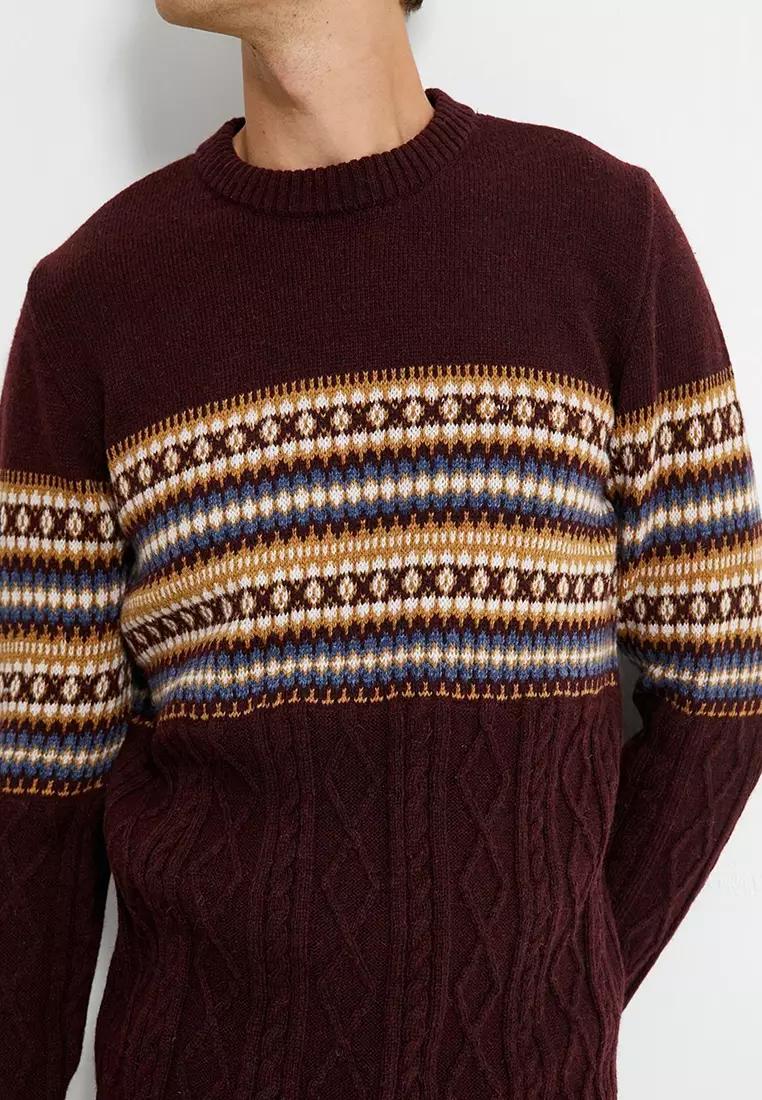 Patterned Knitted Sweater