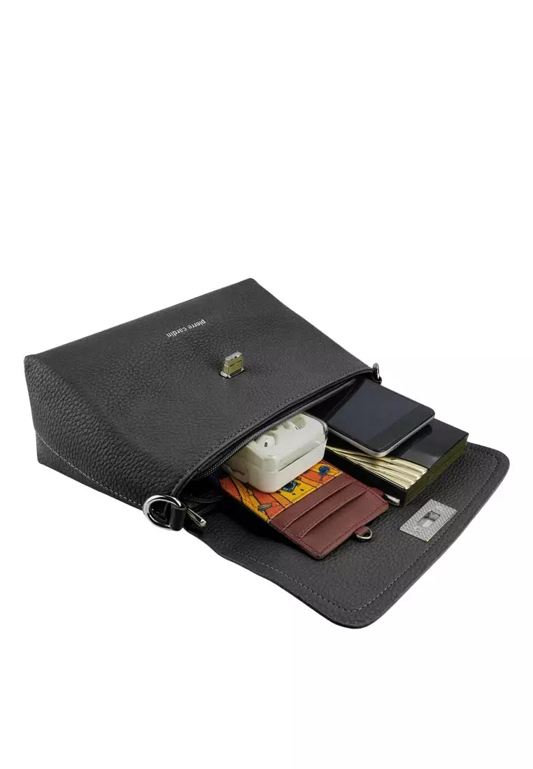 Pierre Cardin Tas Wanita Hand Bag Kasual Tas Kerja Selempang Hitam 9121532601BLA