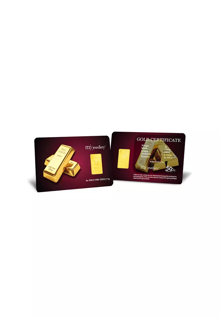 5G Gold Collection 999.9/24K Gold Bar (1g)