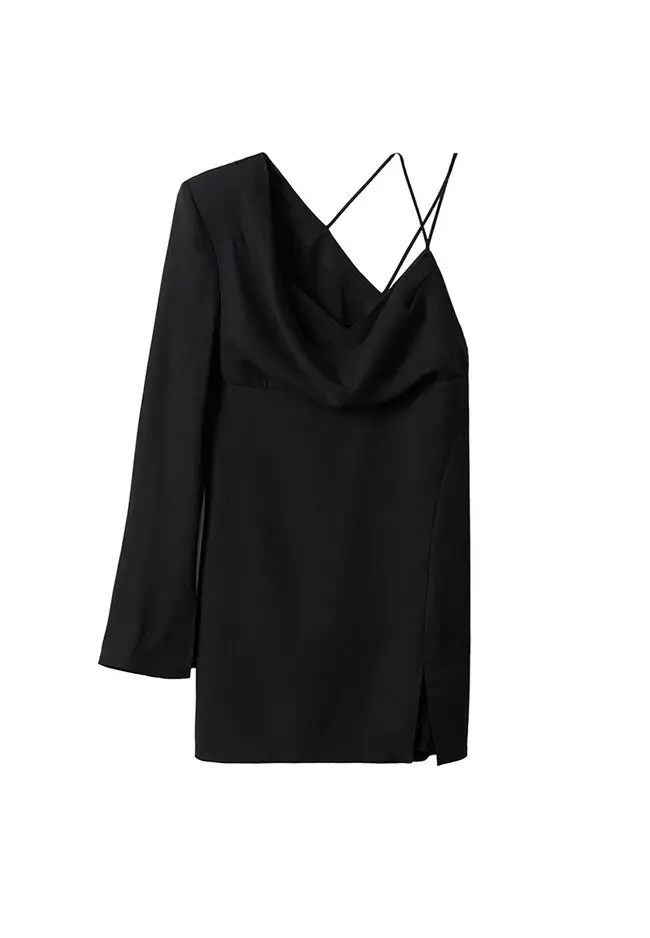Asymmetric Neckline Dress