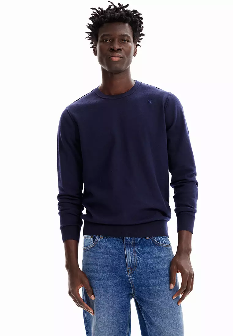 Plain navy hotsell blue sweater