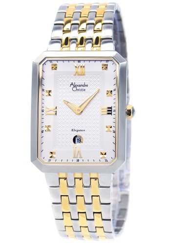 Alexandre Christie 8392 - Jam Tangan Pria - Stainless Steel - Silver Gold