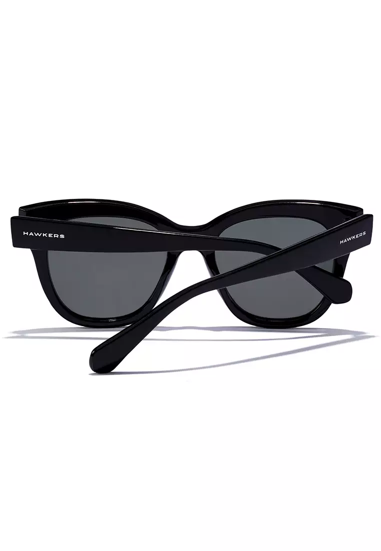 HAWKERS Audrey Neuve Polarized Black Grey Sunglasses For Men And Women, Unisex. Official Product Designed In Spain