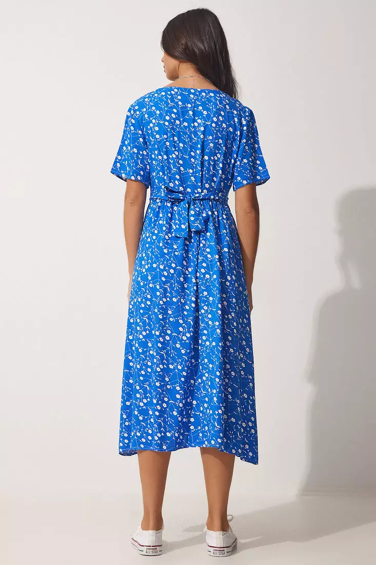 Floral Summer Dress with Buttons