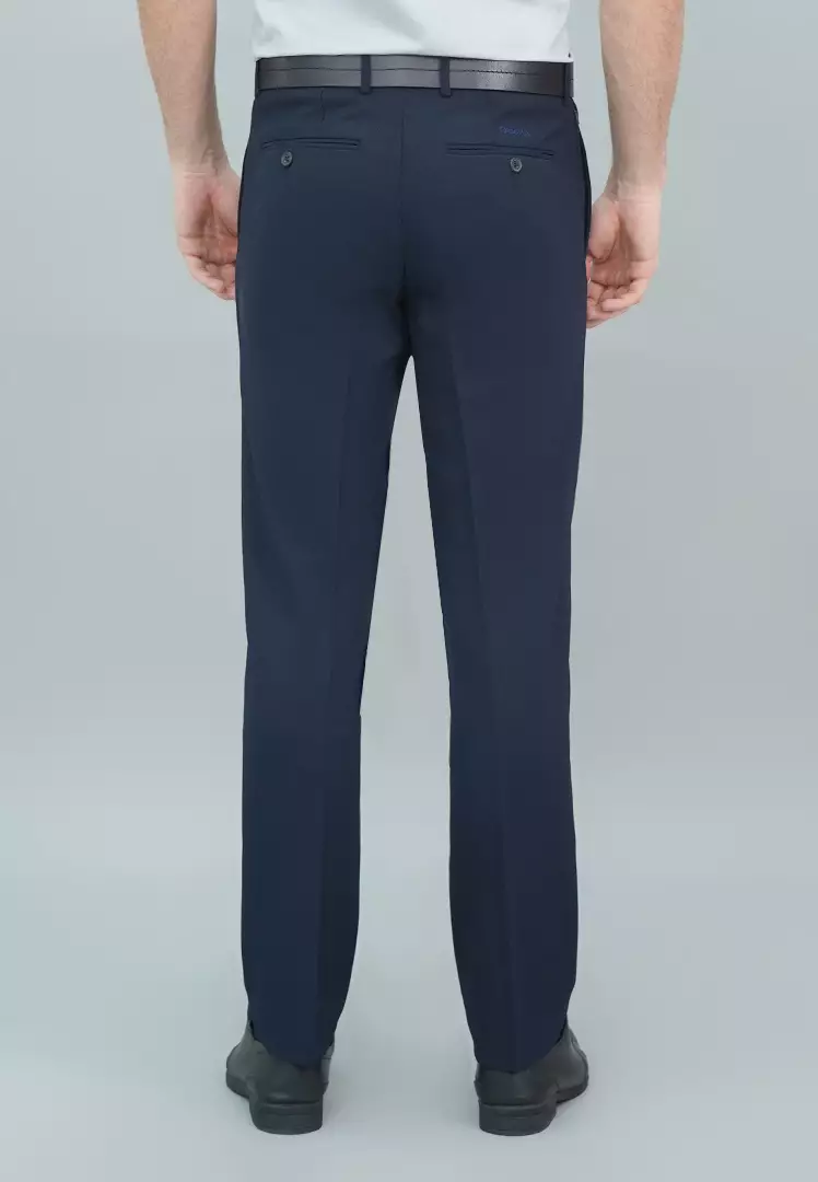 Johnwin - Gosen Pants - Celana Kerja - Celana Formal - Reguler Fit - Polyester - Navy - F.992.008.167.C